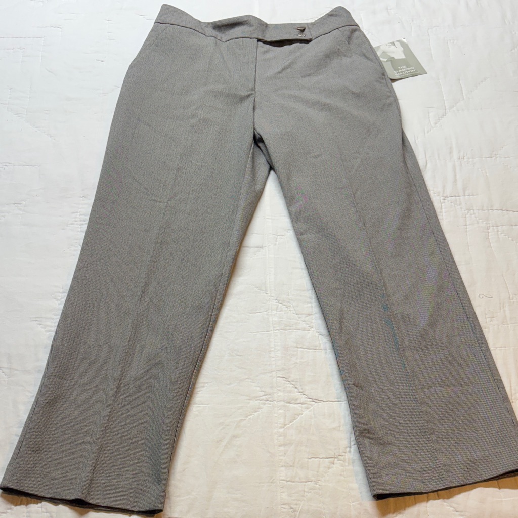 Sag Harbor Slimming Solution Career Trousers Nwt Black White Houndstooth Pant